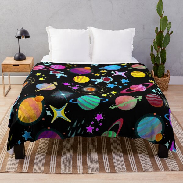 Item preview, planets colour colorful space planet galaxy stars pattern designed and sold by DesignYourWaystore.