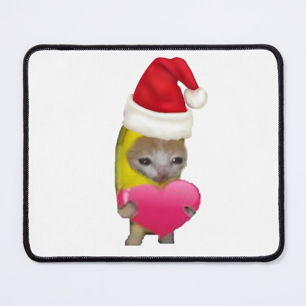 Item preview, christmas crying banana cat in love designed and sold by AlinaGil.
