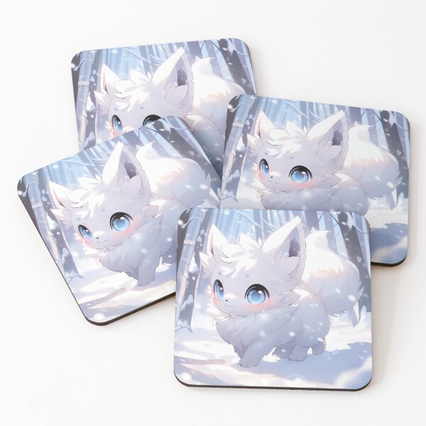 Item preview, Unique Anime Winter White Fox Magic designed and sold by ArtsyChaosArt.
