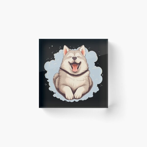 Item preview, Cute mini alaskan malamute husky dog breed puppy illustration designed and sold by NBSStore.