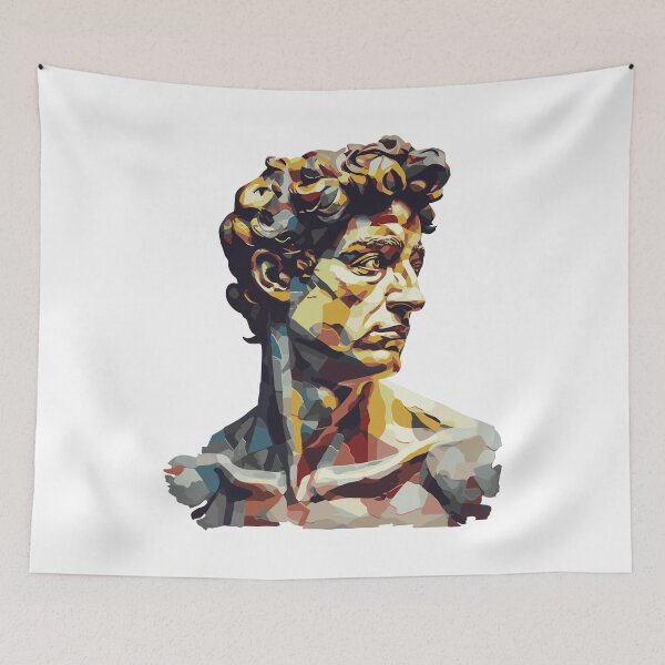 Item preview, Michelangelo's David Bust Head Portrait - Modern Art Pop Art Abstract David designed and sold by MadeByRobots.