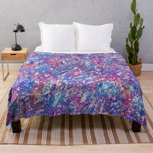 Item preview, Seamless summer boho washed out print. Grunge light watercolor collage texture background. Beach wear pattern textile fabric. Painterly pink blue pastel blur mash up glitch all over print designed and sold by MTShoppingLine.