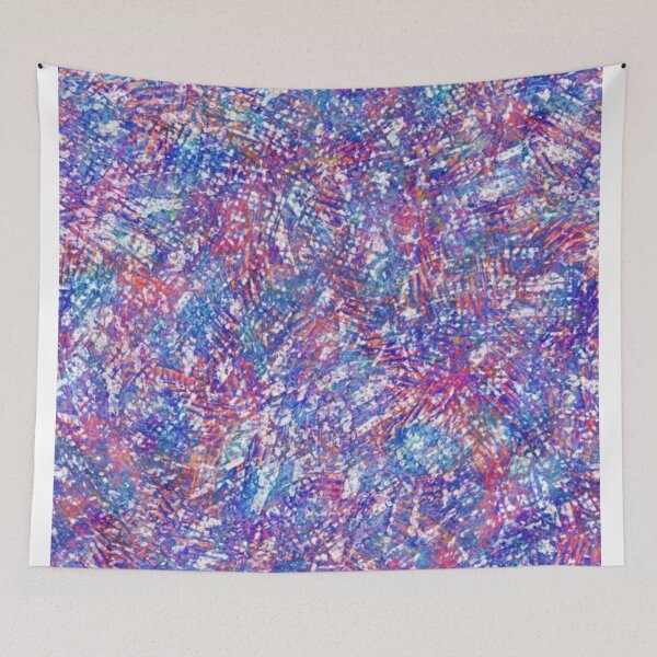 Item preview, Seamless summer boho washed out print. Grunge light watercolor collage texture background. Beach wear pattern textile fabric. Painterly pink blue pastel blur mash up glitch all over print  designed and sold by MTShoppingLine.