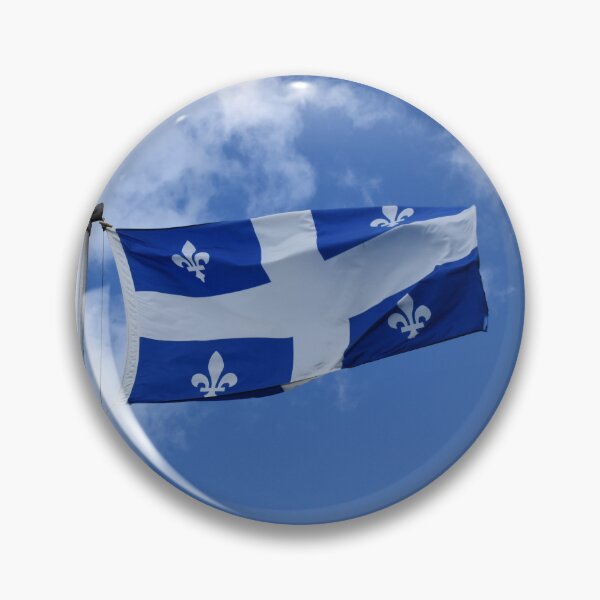 Item preview, The flag of Quebec under a blue sky designed and sold by Claude Laprise.
