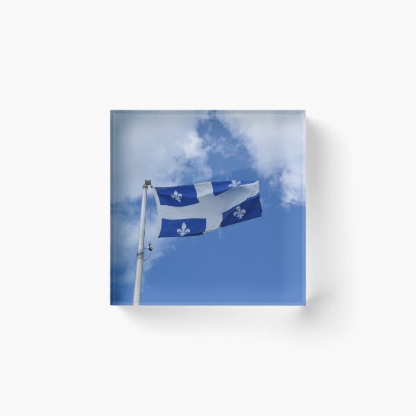 Item preview, The flag of Quebec under a blue sky designed and sold by Claude Laprise.
