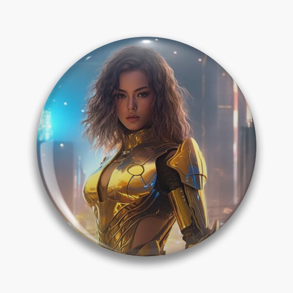 Item preview, strong woman digital art future armor cyborg designed and sold by UILOVE.