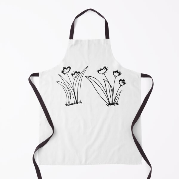 Item preview, Grass flower with black line hard drawn, simple cute cartoon designed and sold by pipikijung.