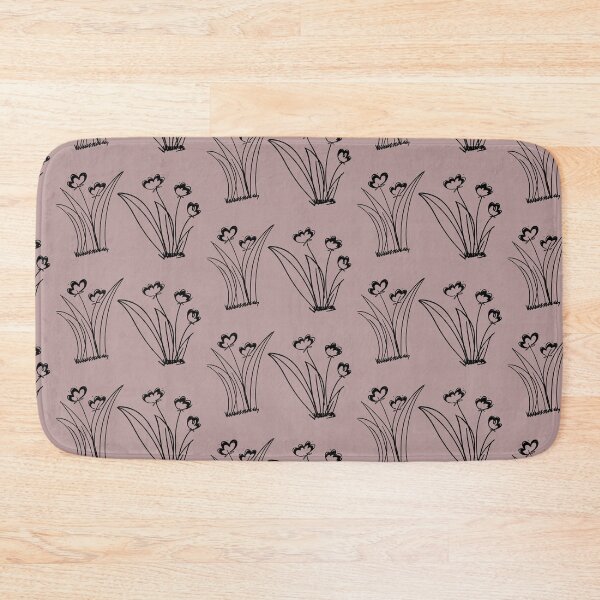 Item preview, Grass flower with black line hard drawn, simple cute cartoon designed and sold by pipikijung.