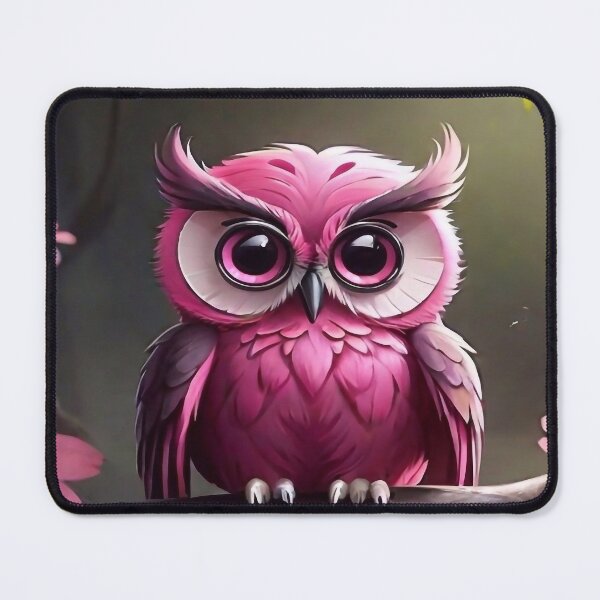 Item preview, Pink big eyed owl designed and sold by M-Y-A-R-T-.