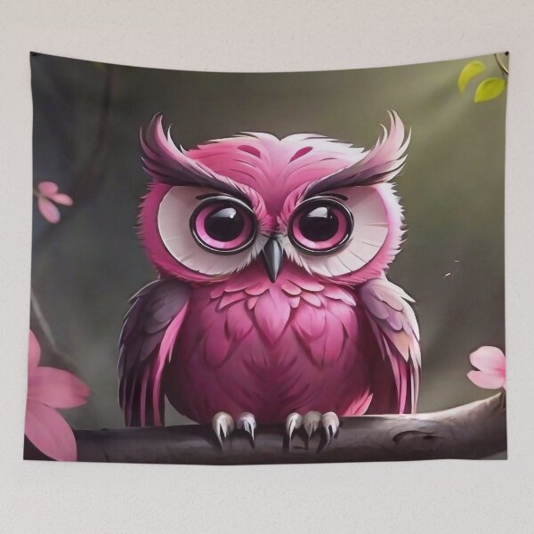 Item preview, Pink big eyed owl designed and sold by M-Y-A-R-T-.