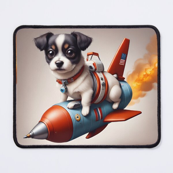 Item preview, Dog Astronaut riding the rocket on the space designed and sold by BotunPeony.