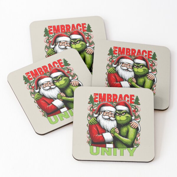 Item preview, Festive Unity: Santa & Grinch Celebrating Togetherness designed and sold by ShobulousStudio.