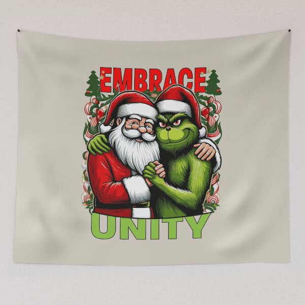 Item preview, Festive Unity: Santa & Grinch Celebrating Togetherness designed and sold by ShobulousStudio.
