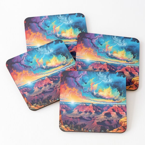 Item preview, Surreal Art Grand Canyon Vibrant Sunset designed and sold by delohill.