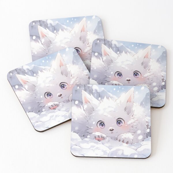 Item preview, Mysterious Anime Winter White Fox Experience: designed and sold by ArtsyChaosArt.