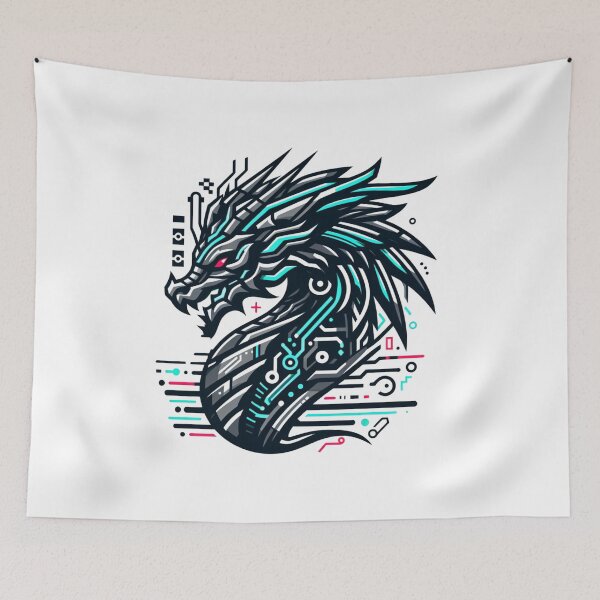 Item preview, cyber dragon T-shirt beautiful designed and sold by crea8iveway.