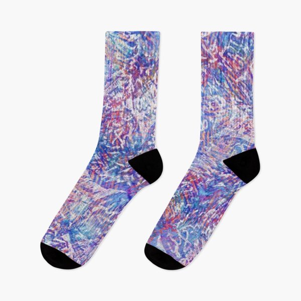 Item preview, Seamless summer boho washed out print. Grunge light watercolor collage texture background. Beach wear pattern textile fabric. Painterly pink blue pastel blur mash up glitch all over print designed and sold by MTShoppingLine.