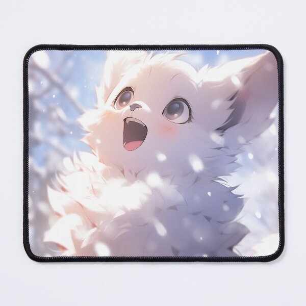 Item preview, Cheerful Anime Winter White Fox Accessories designed and sold by ArtsyChaosArt.