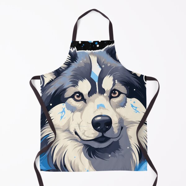Item preview, Large Alaskan malamute wolf husky dog breed in the mountains illustration designed and sold by NBSStore.