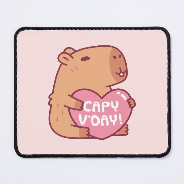 Item preview, Cute Capybara Capy Vday Valentines Day Pun designed and sold by rustydoodle.