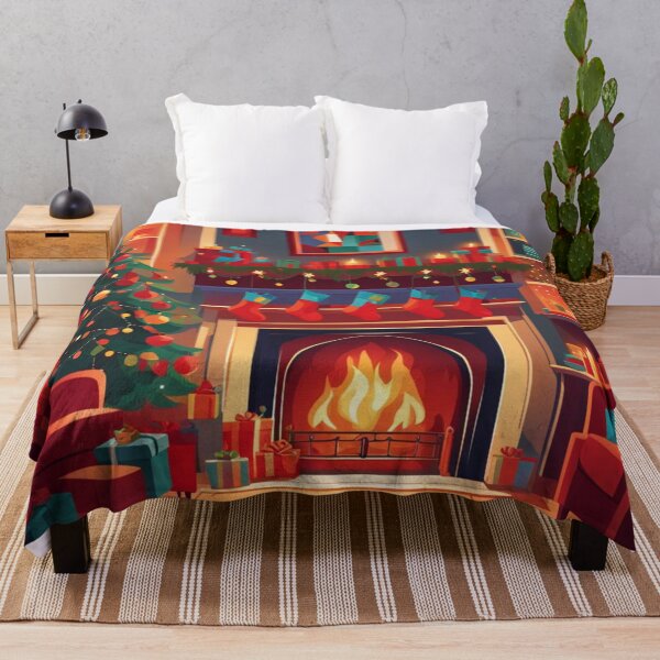 Item preview, A Cozy Fireplace Scene in The Christmas Night designed and sold by Owl-o-the-wisp.