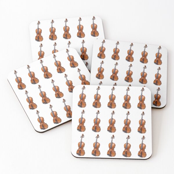 Item preview, Violin in natural wood color medium sized repeated tiled pattern for string symphony orchestra musicians designed and sold by ElegantTeaTime.