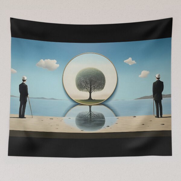 Item preview, Mirrored Shore: Surreal Serenity in Circular Illusions designed and sold by AI-Only Creations.