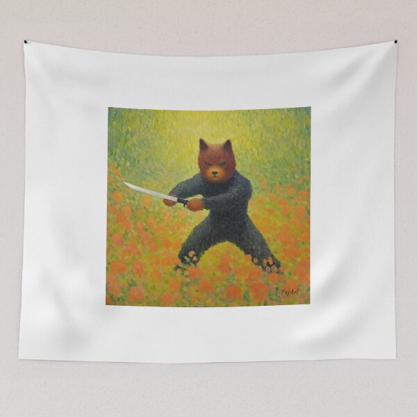 Item preview, Dog fighter with a katana sword designed and sold by TryPupArt.