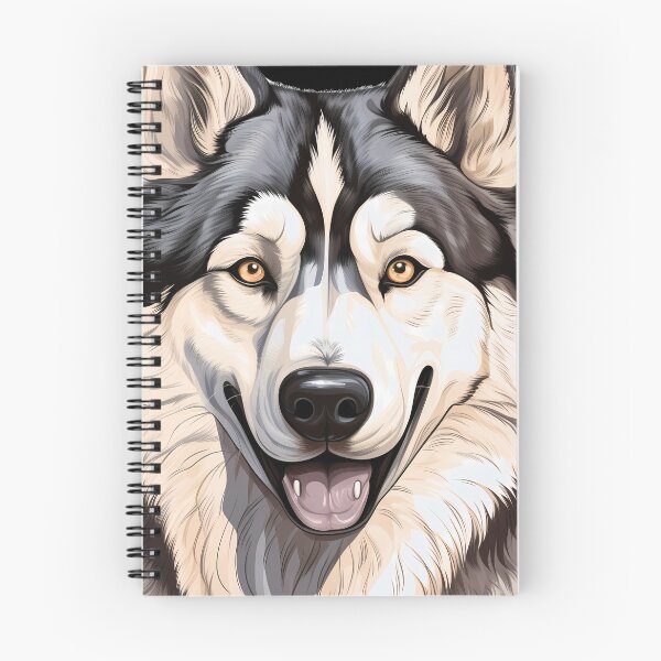 Item preview, Large Alaskan malamute wolf husky dog breed head illustration designed and sold by NBSStore.