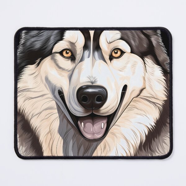 Item preview, Large Alaskan malamute wolf husky dog breed head illustration designed and sold by NBSStore.