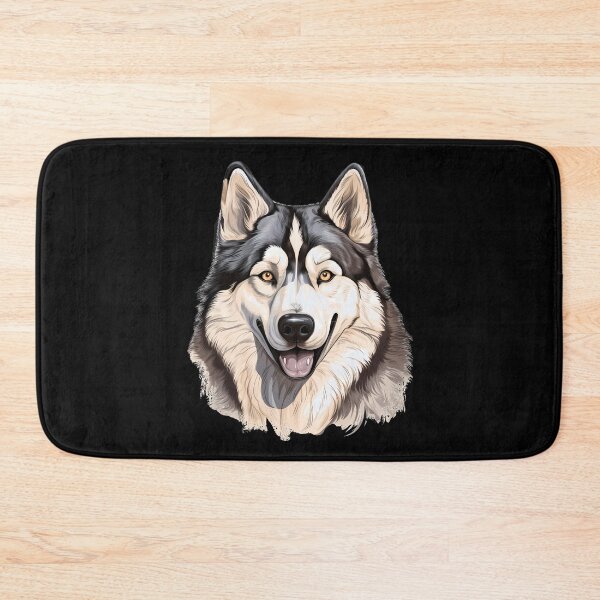 Item preview, Large Alaskan malamute wolf husky dog breed head illustration designed and sold by NBSStore.