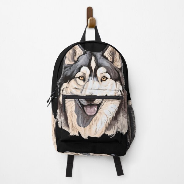 Item preview, Large Alaskan malamute wolf husky dog breed head illustration designed and sold by NBSStore.