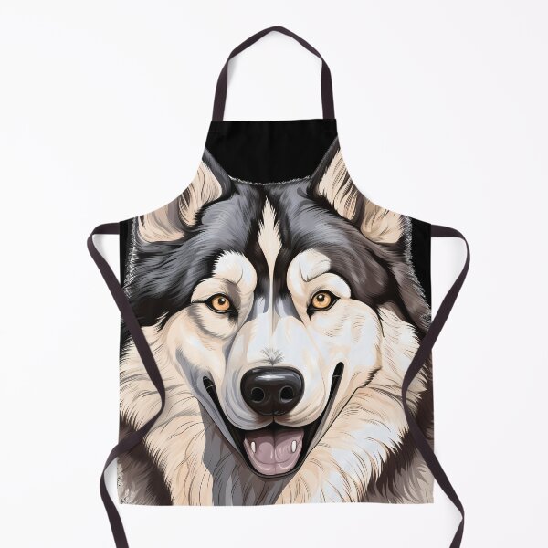 Item preview, Large Alaskan malamute wolf husky dog breed head illustration designed and sold by NBSStore.