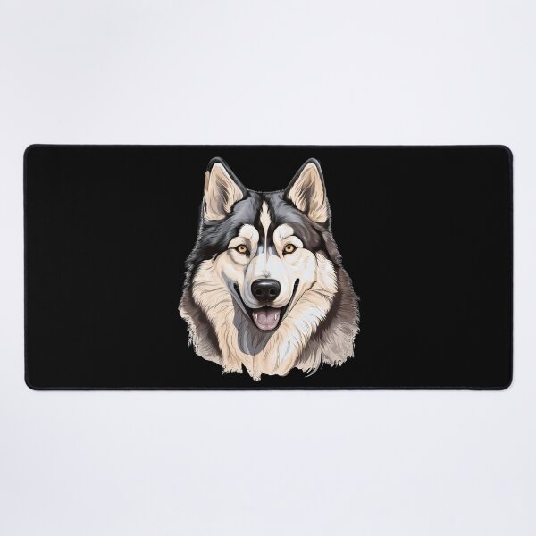Item preview, Large Alaskan malamute wolf husky dog breed head illustration designed and sold by NBSStore.