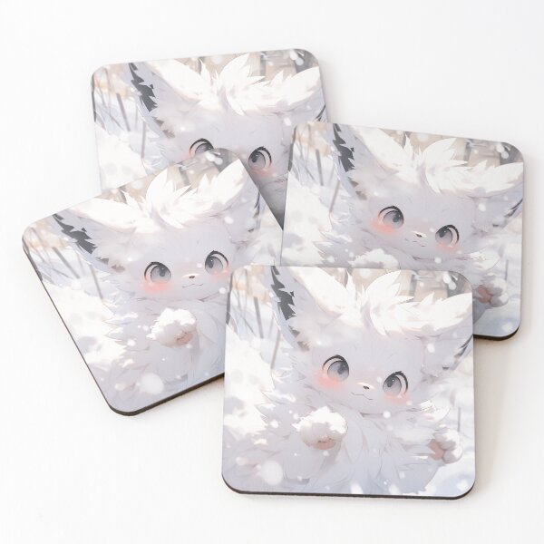 Item preview, Special Atmosphere Anime Winter White Fox designed and sold by ArtsyChaosArt.