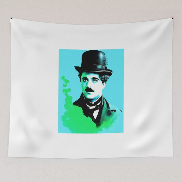 Item preview, Portrait of Charlie Chaplin painted in graffiti style designed and sold by BubblyDelight.