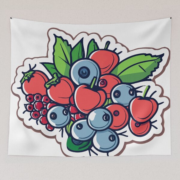 Item preview, Mixed Berries Comic Book Style Art designed and sold by NiftyWrx.