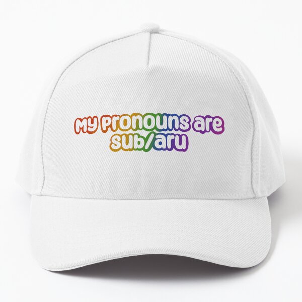 Aperçu de l'œuvre Mes pronoms sont Subaru Rainbow Outline créée et vendue par Thecraftycat.