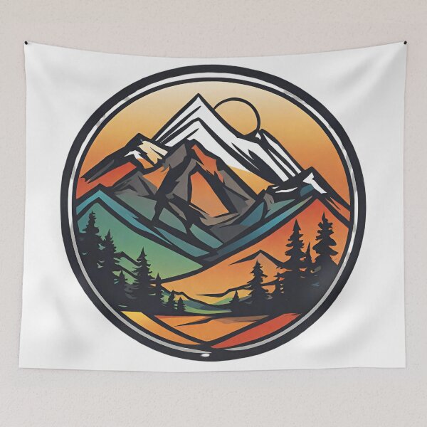 Item preview, Colorful Mountain Graphic designed and sold by LittleGoblinPrs.