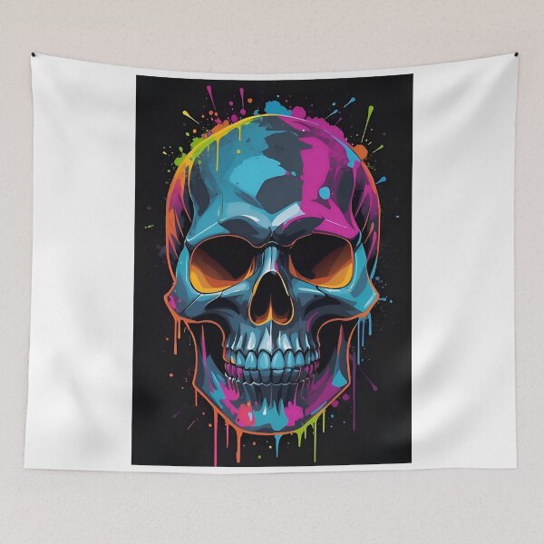 Item preview, Skull Geometric Graffiti Paint Style designed and sold by NeilODonnell.