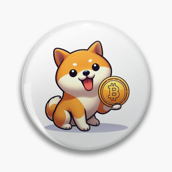 Item preview, shiba holding bitcoins designed and sold by ffkj09.