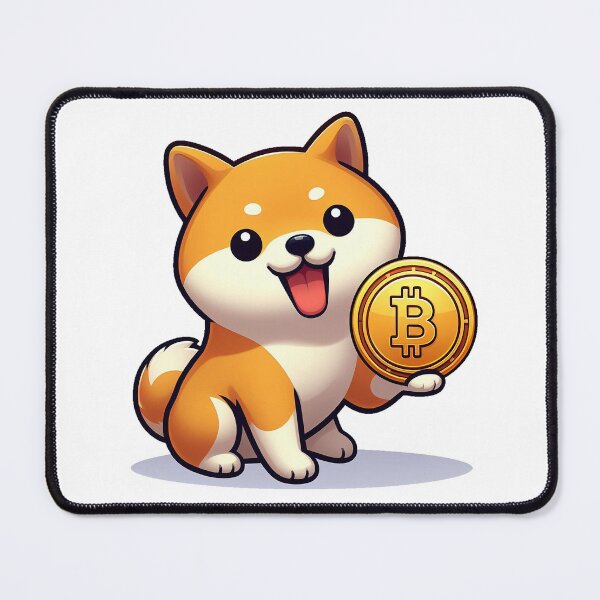 Item preview, shiba holding bitcoins designed and sold by ffkj09.