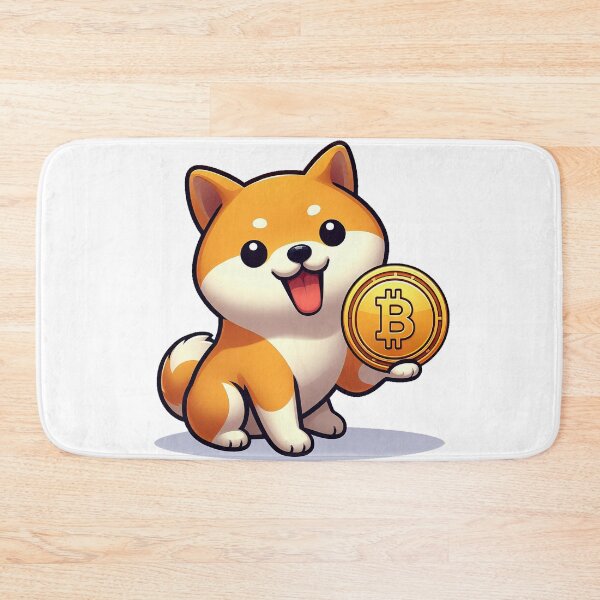 Item preview, shiba holding bitcoins designed and sold by ffkj09.