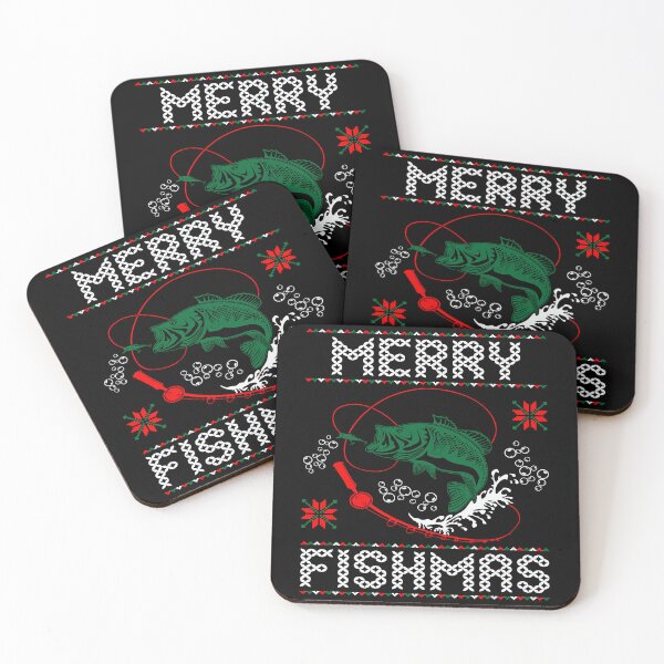 Item preview, Merry Fishmas Ugly Christmas Sweater Funny Fishing designed and sold by Smix Pixels.