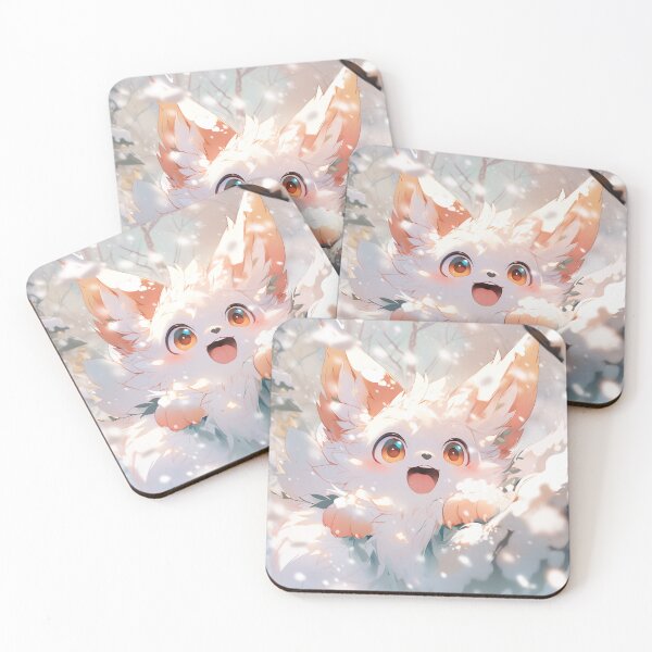 Item preview, Stylish Anime Winter White Fox Elegance designed and sold by ArtsyChaosArt.