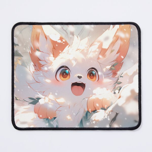 Item preview, Stylish Anime Winter White Fox Elegance designed and sold by ArtsyChaosArt.