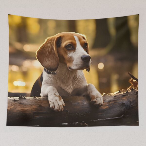 Item preview, Cute beagle dog puppy in nature photography designed and sold by NBSStore.
