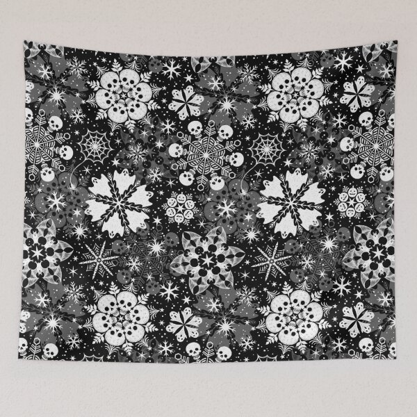Item preview, Spooky Snowflakes - Black designed and sold by Paisley Yazel.