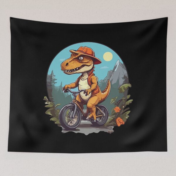 Item preview, T rex Dinosaur on Bike designed and sold by Getup-clothing.