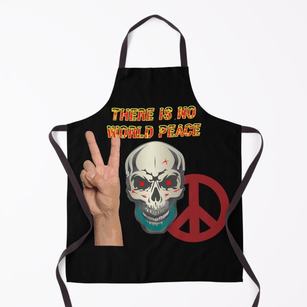 Item preview, Army - Skull -There is NO World Peace w Flames Font X 300 designed and sold by Military Insignia Products.